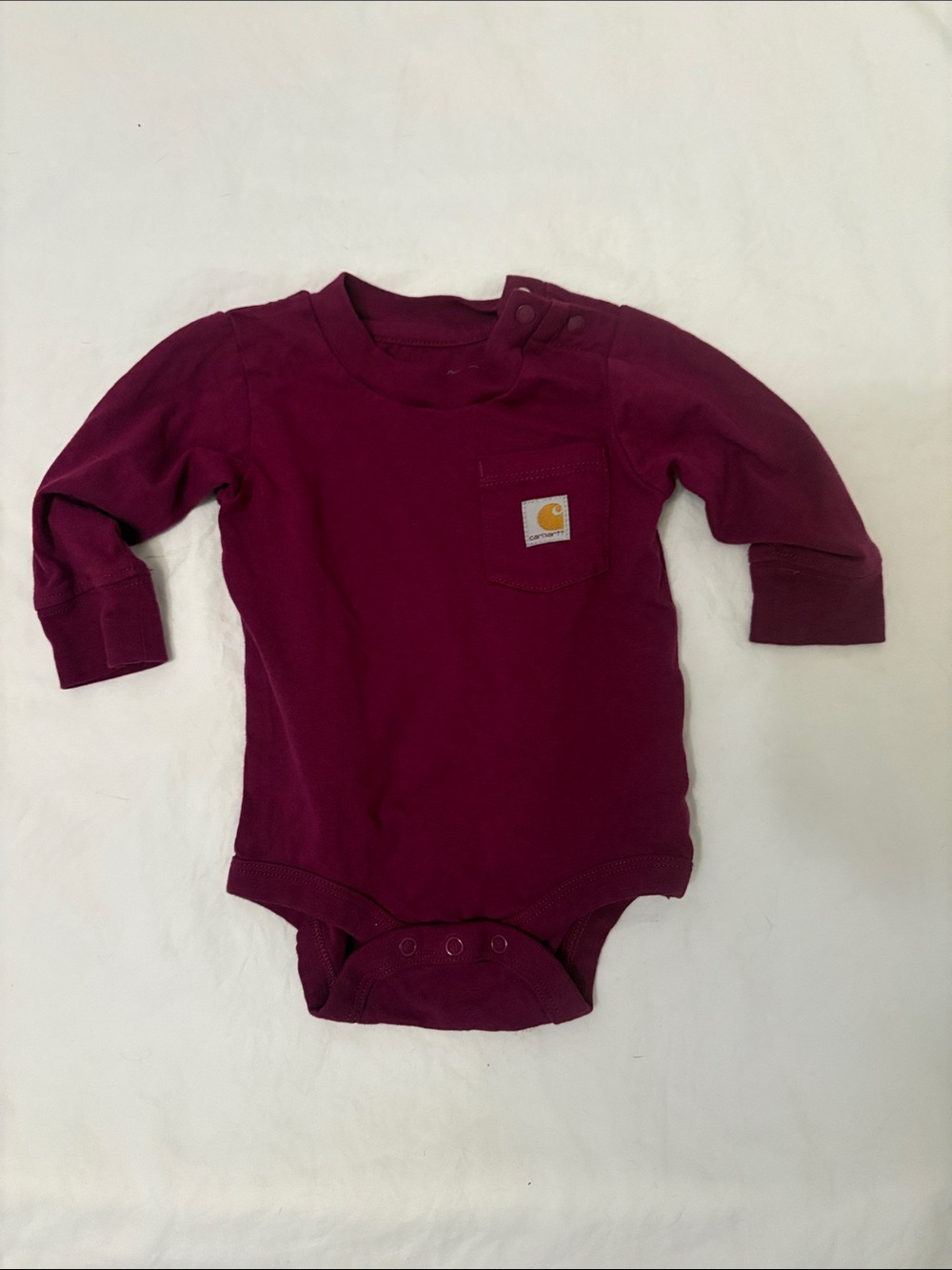 Carhartt Baby Long Sleeve Onesie - Wine